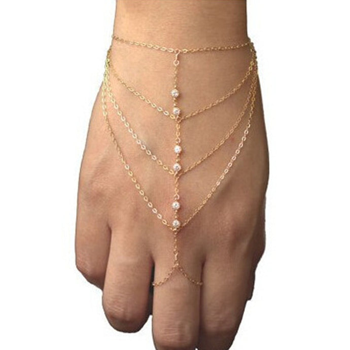 Popular Multi Link Chain Bracelets Finger For Women