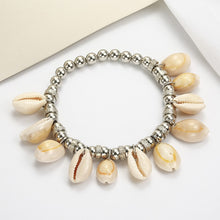 Load image into Gallery viewer, Vintage Leather Ankle Bracelets Natural Shell Cowrie Beach
