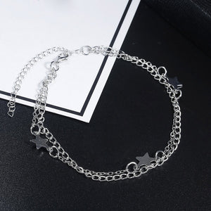 Summer Style New MultiLayer Star Pendant Anklet Foot Chain Gold/Silver