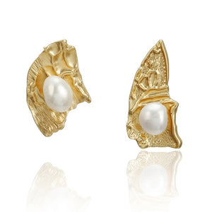 Vintage Irregular Freshwater Pearl Dangle Earrings For Women